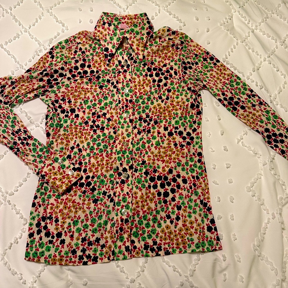Vintage 70s Styled by Sybil Button Down Blouse